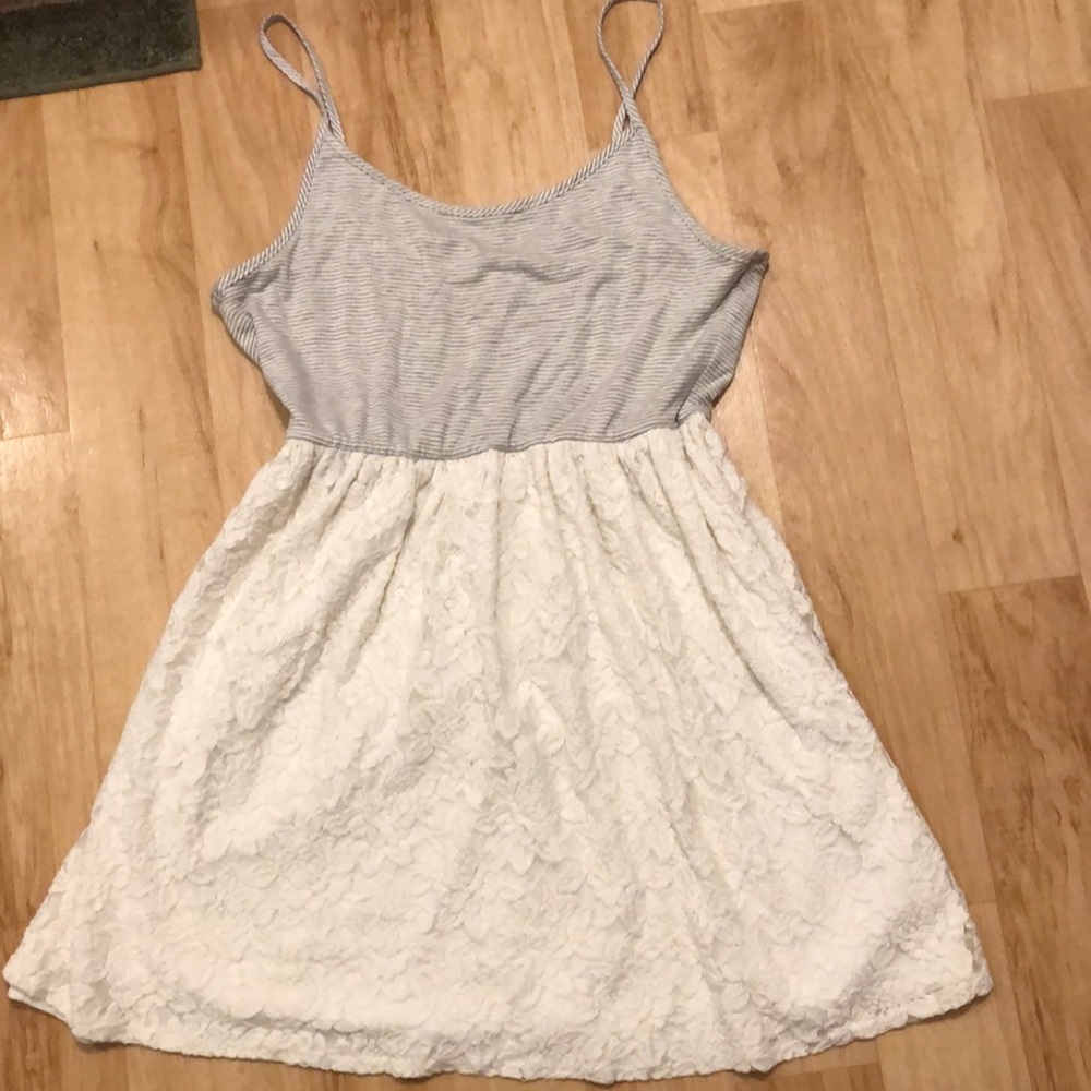 Lace & striped dress